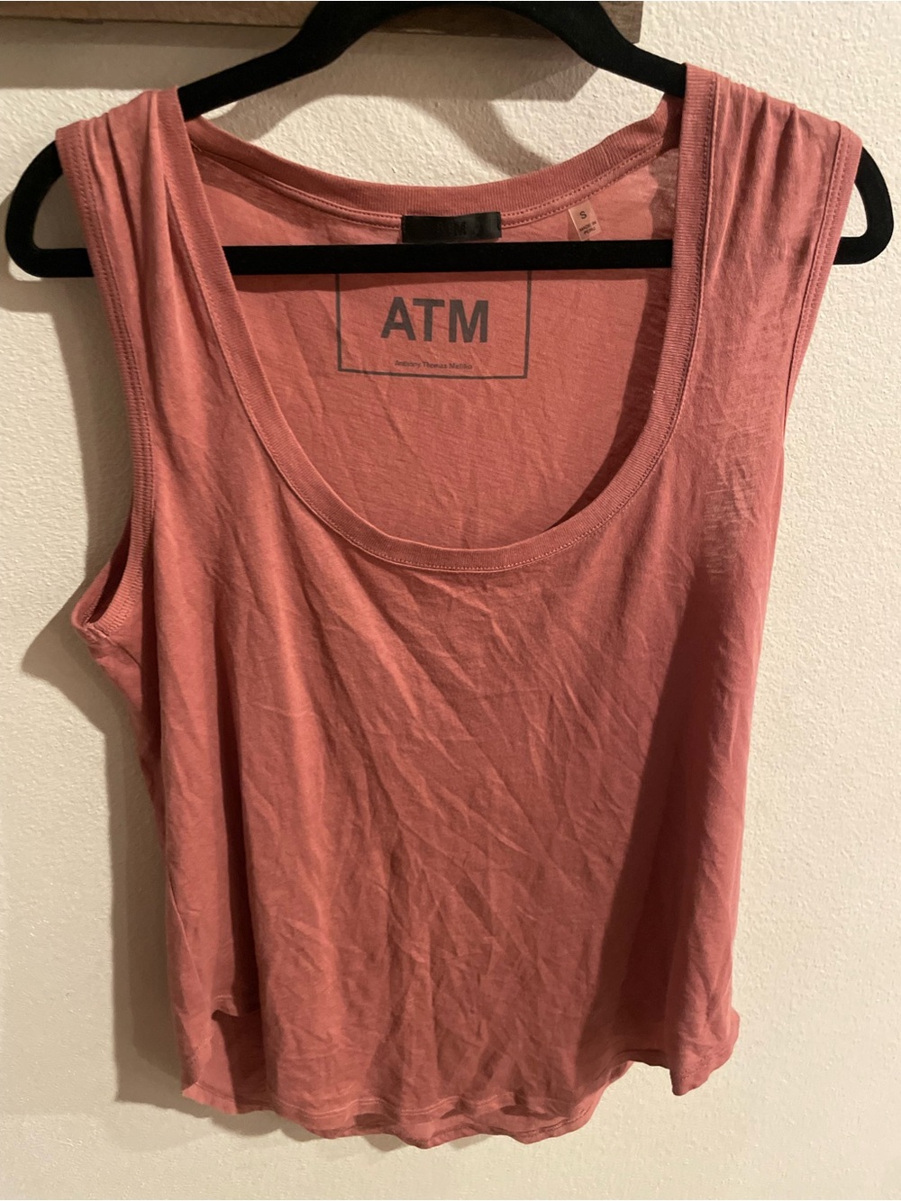 ATM Anthony Thomas Melillo Anthony Thomas Melillo Pink Scoop Neck Tank Top Small